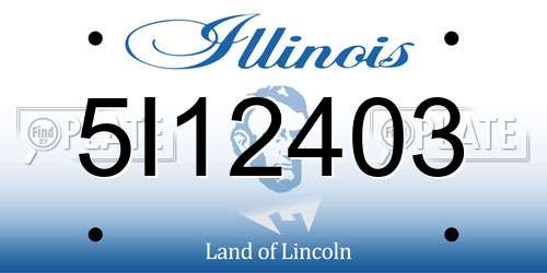 5I12403 Illinois License Plate