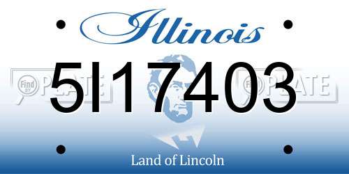 5I17403 Illinois License Plate