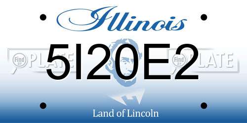 5I20E2 Illinois License Plate