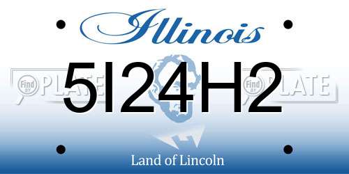 5I24H2 Illinois License Plate