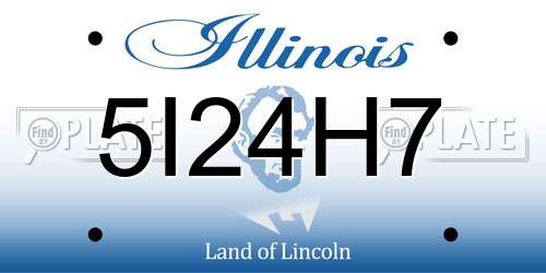 5I24H7 Illinois License Plate