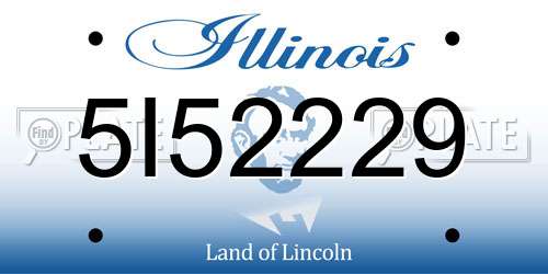 5I52229 Illinois License Plate
