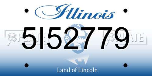 5I52779 Illinois License Plate