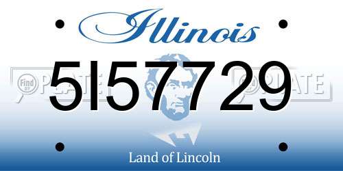 5I57729 Illinois License Plate