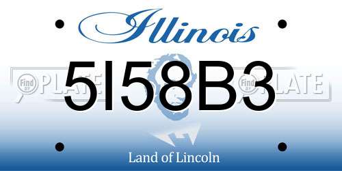 5I58B3 Illinois License Plate
