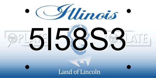 5I58S3 Illinois License Plate