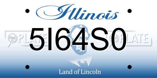 5I64S0 Illinois License Plate