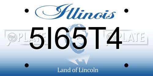 5I65T4 Illinois License Plate
