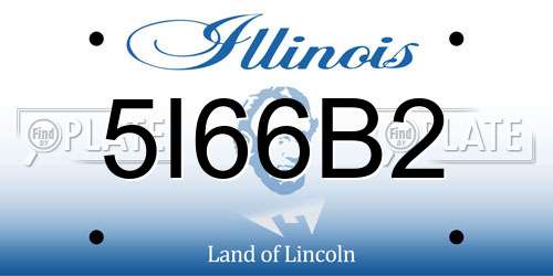 5I66B2 Illinois License Plate