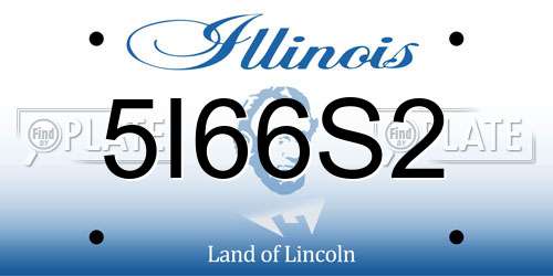 5I66S2 Illinois License Plate