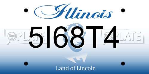 5I68T4 Illinois License Plate