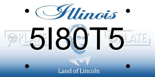 5I80T5 Illinois License Plate