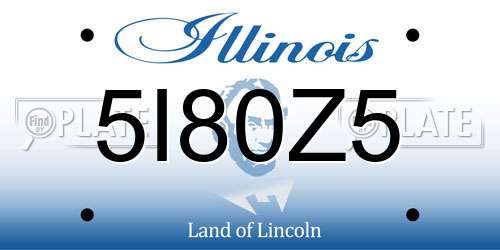 5I80Z5 Illinois License Plate