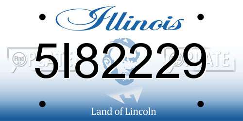 5I82229 Illinois License Plate