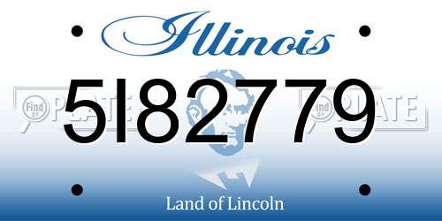 5I82779 Illinois License Plate