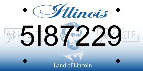 5I87229 Illinois License Plate