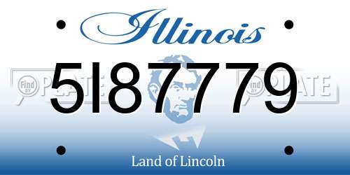 5I87779 Illinois License Plate