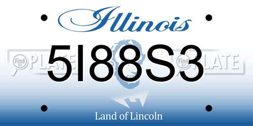 5I88S3 Illinois License Plate