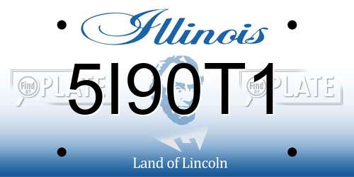 5I90T1 Illinois License Plate