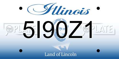 5I90Z1 Illinois License Plate