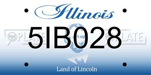 5IB028 Illinois License Plate