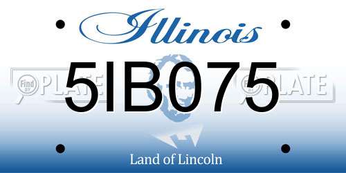 5IB075 Illinois License Plate