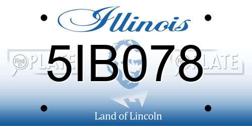 5IB078 Illinois License Plate