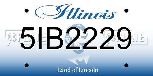 5IB2229 Illinois License Plate