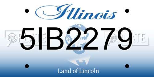 5IB2279 Illinois License Plate