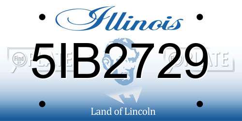 5IB2729 Illinois License Plate