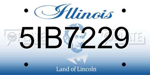 5IB7229 Illinois License Plate