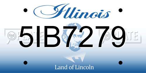 5IB7279 Illinois License Plate