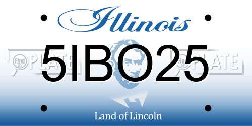 5IBO25 Illinois License Plate