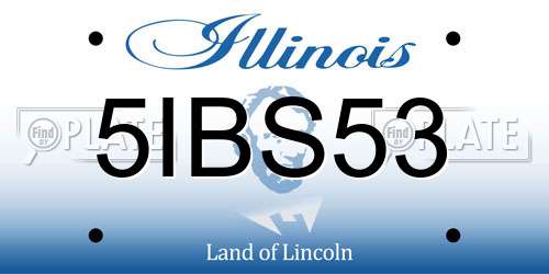5IBS53 Illinois License Plate