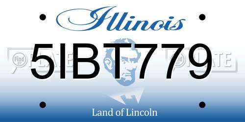5IBT779 Illinois License Plate