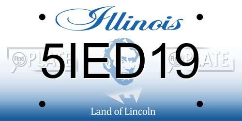 5IED19 Illinois License Plate