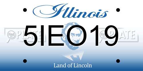 5IEO19 Illinois License Plate
