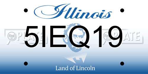 5IEQ19 Illinois License Plate