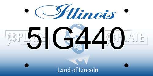 5IG440 Illinois License Plate