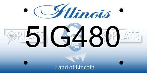 5IG480 Illinois License Plate