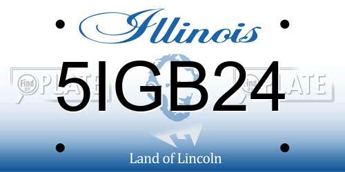 5IGB24 Illinois License Plate
