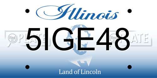 5IGE48 Illinois License Plate