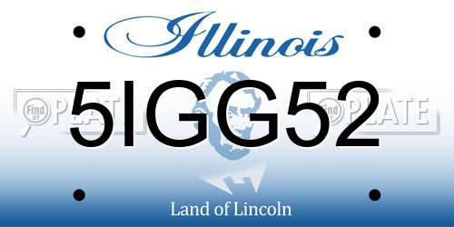 5IGG52 Illinois License Plate