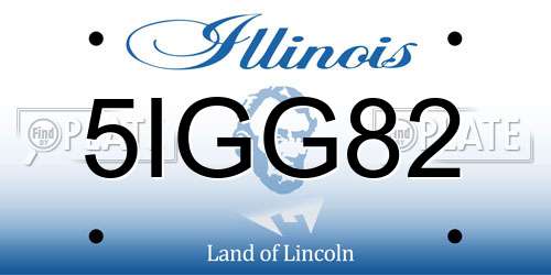 5IGG82 Illinois License Plate