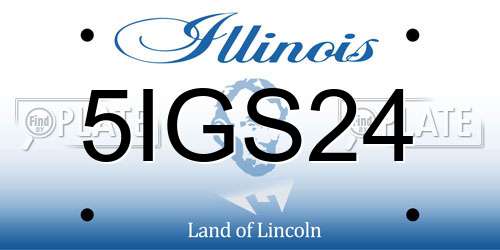 5IGS24 Illinois License Plate