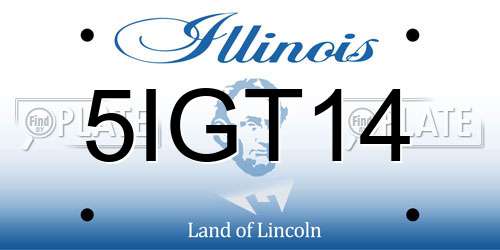 5IGT14 Illinois License Plate