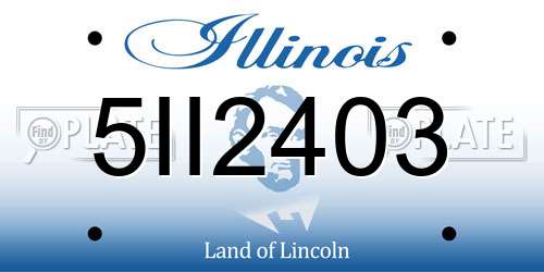 5II2403 Illinois License Plate