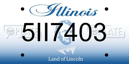 5II7403 Illinois License Plate