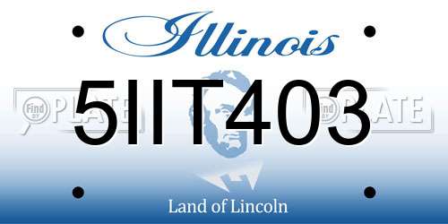 5IIT403 Illinois License Plate