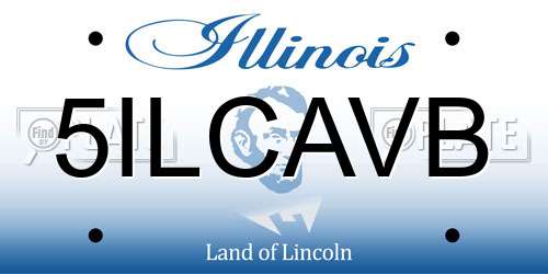5ILCAVB Illinois License Plate